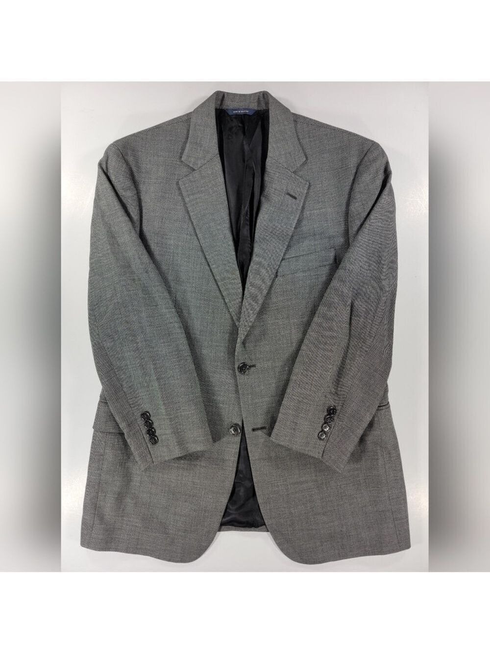 Brooks Brothers Madison Single Breasted Two Button Sports Coat 41R Gray Dot Knit